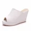 Roman White Street Wear Womens Sandals 2025 10 cm Wedges Open / Peep Toe Sandals
