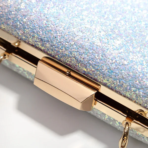 Sparkly White Sequins Evening Party Clutch Bags 2023