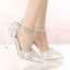 Classy White Rhinestone Wedding Shoes 2022 Leather 9 cm Stiletto Heels Pointed Toe Wedding High Heels