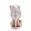 Charmant Weiß Strass Quaste Knöchelriemen Brautschuhe 2023 9 cm Stilettos Spitzschuh Hochzeit Hochhackige