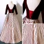 Modern / Fashion Burgundy Prom Dresses 2017 A-Line / Princess V-Neck Long Sleeve Striped Floor-Length / Long Backless Formal Dresses