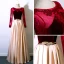 Modern / Fashion Burgundy Prom Dresses 2017 A-Line / Princess Scoop Neck Long Sleeve Appliques Lace Sequins Metal Sash Floor-Length / Long Ruffle Formal Dresses