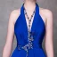Sexy Royal Blue Evening Dresses  2018 Trumpet / Mermaid Halter Strapless Sleeveless Beading Rhinestone Sash Court Train Backless Formal Dresses