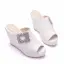 Roman White Rhinestone Street Wear Womens Sandals 2025 10 cm Wedges Open / Peep Toe Sandals