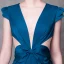 Modern / Fashion Ink Blue Evening Dresses  2018 Trumpet / Mermaid V-Neck Cap Sleeves Split Front Court Train Backless Formal Dresses