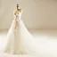 Chic / Beautiful Hall Wedding Dresses 2017 Sequins Beading Pearl Lace Appliques Flower Backless Sleeveless Scoop Neck Cathedral Train White Ball Gown US 14 / UK 18 US 16 / UK 20