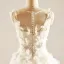 Chic / Beautiful Hall Wedding Dresses 2017 Sequins Beading Pearl Lace Appliques Flower Backless Sleeveless Scoop Neck Cathedral Train White Ball Gown US 14 / UK 18 US 16 / UK 20