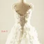 Chic / Beautiful Hall Wedding Dresses 2017 Sequins Beading Pearl Lace Appliques Flower Backless Sleeveless Scoop Neck Cathedral Train White Ball Gown US 14 / UK 18 US 16 / UK 20