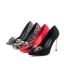 Charmant Schwarz Abend Pumps 2020 Strass Schleife 10 cm Stilettos Spitzschuh Pumps