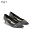 Schöne Silber Abend Pumps 2019 Leder Pailletten 4 cm Stilettos Spitzschuh Low Heel Pumps