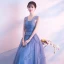 Chic / Beautiful Sky Blue Evening Dresses  2018 A-Line / Princess Appliques Shoulders Backless Sleeveless Floor-Length / Long Formal Dresses