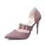 Simple Rouge Désinvolte Chaussures Femmes 2019 Boucle 10 cm Talons Aiguilles À Bout Pointu Talons Hauts