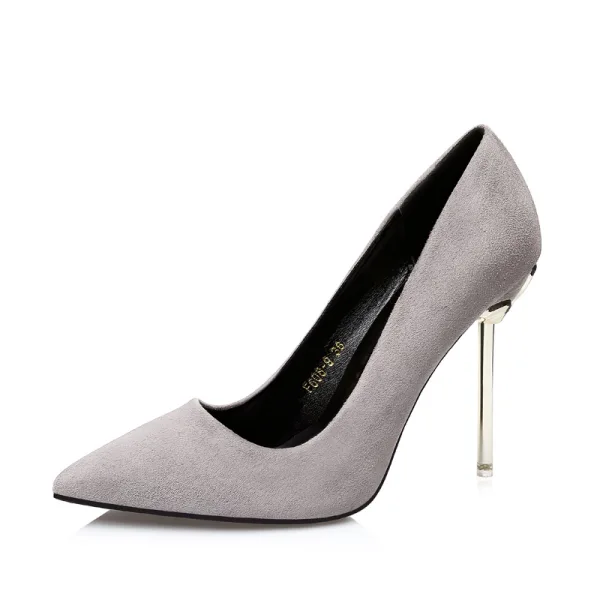 Affordable Red OL Pumps 2020 Suede 10 cm Stiletto Heels Pointed Toe Pumps