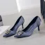 Fashion Ocean Blue Evening Party Pumps 2020 Satin Rhinestone 9 cm Stiletto Heels Pointed Toe Pumps