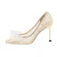 Charming Ivory Lace Wedding Shoes 2020 Bow Rhinestone 8 cm Stiletto Heels Pointed Toe Wedding Pumps