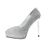 Affordable Silver Evening Party Pumps 2020 Sequins 12 cm Stiletto Heels Pointed Toe Pumps