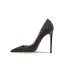 Charmant Noire Soirée Paillettes Escarpins 2021 Cuir 10 cm Talons Aiguilles À Bout Pointu Escarpins Talons Hauts