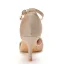 Chic Doré Paillettes Chaussure De Mariée 2021 Bride Cheville 7 cm Talons Épais À Bout Pointu Promo Talons Hauts
