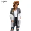 Tomber Hiver Vêtement de rue Gris Tricot Ample Manteaux & Vestes 2021 Manches Longues Femme Hauts