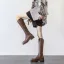 Vintage / Retro Brown Winter Street Wear Womens Boots 2022 Leather Round Toe Waterproof Flat Boots