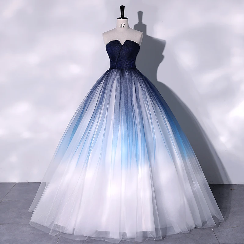 princess polly baby blue dress Xscape Blue and White Embellished Mini Dress main image 0