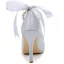 Edles Champagner Abend Satin Pumps 2020 Schleife Perle Knöchelriemen 11 cm Stilettos Peeptoes Pumps
