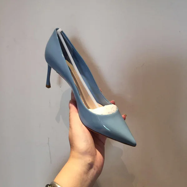 Enkel Elfenben Kontor OL Pumps 2020 Patent Lær 7 cm Stiletthæler Spisse Pumps