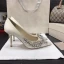 Schöne Ivory / Creme Abend Strass Pumps 2021 Leder 8 cm Stilettos Spitzschuh Pumps Hochhackige