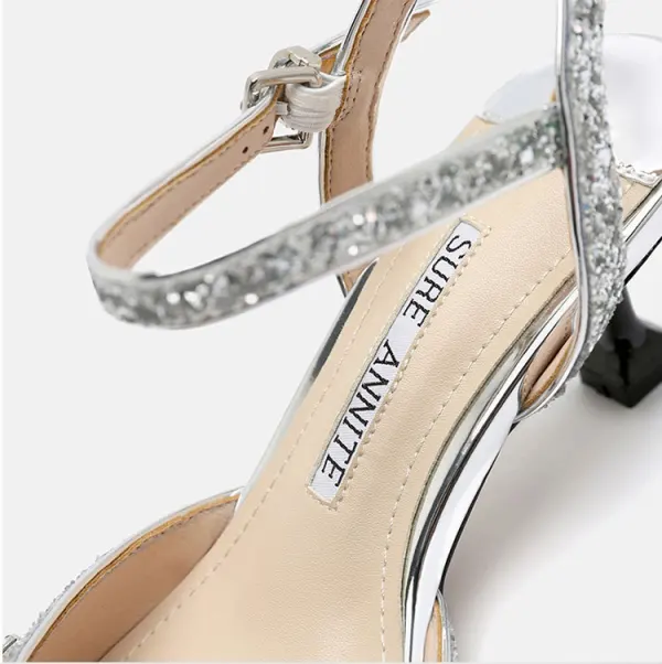 Sparkly Charming Purple Evening Party Crystal Womens Shoes 2020 Rhinestone Sequins 8 cm Stiletto Heels Pointed Toe Heels
