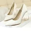 Chic / Beautiful Red Casual Satin Pumps 2020 10 cm Crystal Thick Heels Pointed Toe Pumps