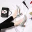 Chic / Beautiful Nude Office OL Pumps 2020 Patent Leather 6 cm Thick Heels Pointed Toe Pumps