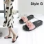 Abordable Rougissant Rose Désinvolte Plage Pantoufle & Tongs 2020 Fleur Perle Paillettes Peep Toes / Bout Ouvert Plate Chaussures Femmes