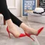 Transparent Red Evening Party Pumps 2020 10 cm Stiletto Heels Pointed Toe Pumps