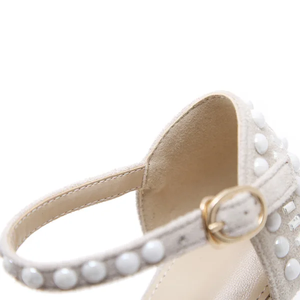Chic / Belle Noire Rendez-vous Sandales Femme 2020 Faux Diamant Daim 8 cm Talons Aiguilles Peep Toes / Bout Ouvert Sandales