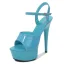 Sexy Schwarz Karneval Club Sandalen Damen 2020 Knöchelriemen 15 cm Stilettos Peeptoes Sandaletten