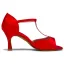 Chic / Beautiful White Prom Latin Dance Shoes 2021 T-Strap 7 cm Stiletto Heels Pointed Toe Womens Sandals High Heels