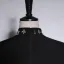 Vintage / Retro Black Rhinestone Lace Flower Prom Dresses 2023 A-Line / Princess High Neck 1/2 Sleeves Floor-Length / Long Prom Formal Dresses