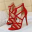 Roman Sexy Black Rave Club Suede Womens Sandals 2020 11 cm Stiletto Heels Open / Peep Toe Sandals