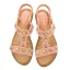Böhmen Sommer Rosa Strand Sandalen Damen 2020 Perle Strass Peeptoes Flache Sandaletten