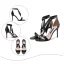 Sexy Ivoire Cocktail Sandales Femme 2020 Cuir Bride Cheville Noeud 10 cm Talons Aiguilles Peep Toes / Bout Ouvert Sandales