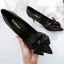 Elegant Burgundy Prom Satin Pumps 2020 Leather Bow 8 cm Stiletto Heels Pointed Toe Pumps