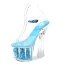 Transparent Été Blanche Jardin / Extérieur Cristal Sandales Femme 2020 17 cm Talons Épais Peep Toes / Bout Ouvert Sandales