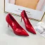 Enkel Hvit Kontor Patent Lær Pumps 2020 8 cm Stiletthæler Spisse Pumps