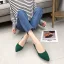 Simple Vêtement de rue Talon Bas Escarpins 2020 4 cm Talons Épais À Bout Pointu Escarpins
