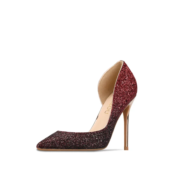 Glitzernden Charmant Pink Abend Pailletten Damenschuhe 2020 10 cm Stilettos Spitzschuh High Heels