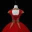 Élégant Rouge Robe De Bal 2022 Robe Boule V-Cou Perlage Perle Paillettes Mancherons Dos Nu Longue Robe De Ceremonie