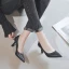 Simple Noire Bureau OL Escarpins 2020 Cuir 5 cm Talons Aiguilles À Bout Pointu Escarpins