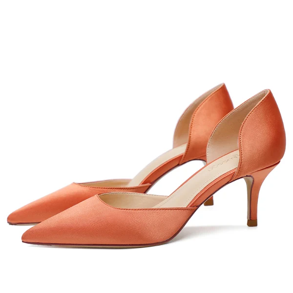 Modest / Simple Multi-Colors Office OL Silk Satin Womens Shoes 2021 6 cm Stiletto Heels Pointed Toe High Heels