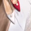 Chic / Beautiful Ivory Satin Wedding Shoes 2020 Pearl 8 cm Stiletto Heels Pointed Toe Wedding Pumps