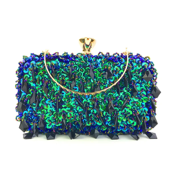 Scintillantes Multi-Couleurs Paillettes Carrés Cocktail Pochette 2021